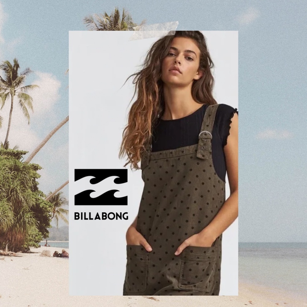 🌟 🌟 NWT Billabong “In the Mix” Corduroy Dress - Size 8/Green 🌟 🌟